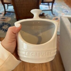 Le Creuset White Stoneware Salt Holder